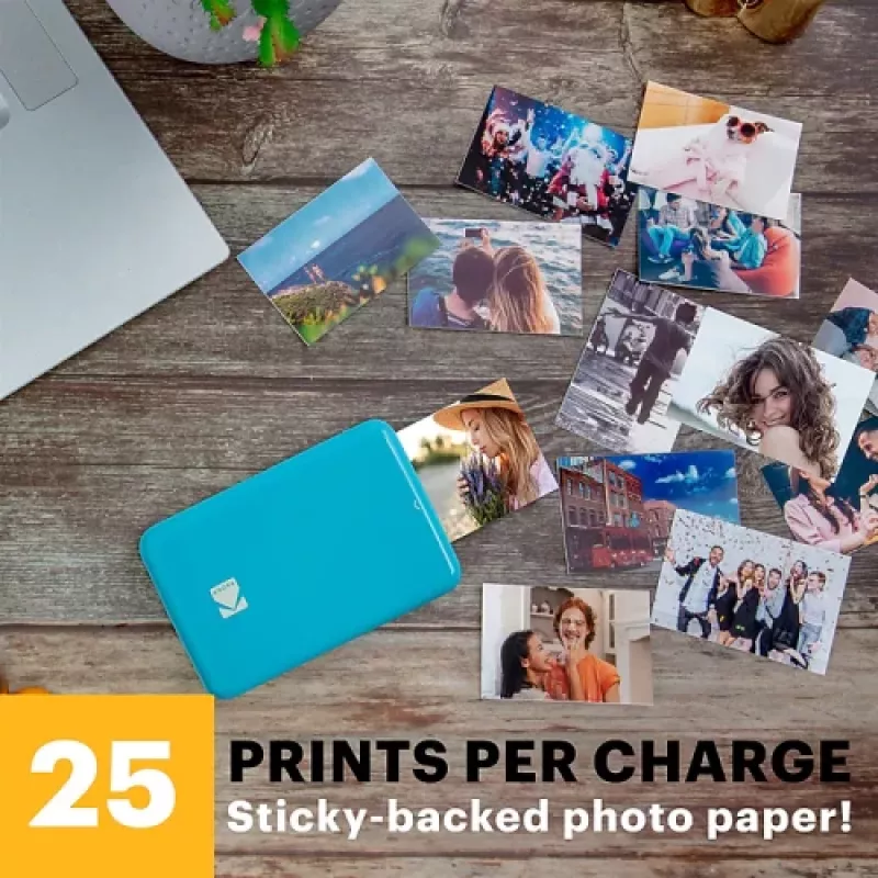 KODAK STEP prenosná mobilná fototlačiareň - farebná ZINK 2x3 palca - 1 ppm - Bluetooth - modrá