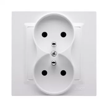 KONTAK-SIMON CGZ2/11 samostatná zásuvka s uzemnením, 16A 250V, biela