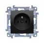 KONTAK-SIMON Simon 10 samostatná zásuvka s uzemnením, Quick-Connect, 16A 250V, matná čierna