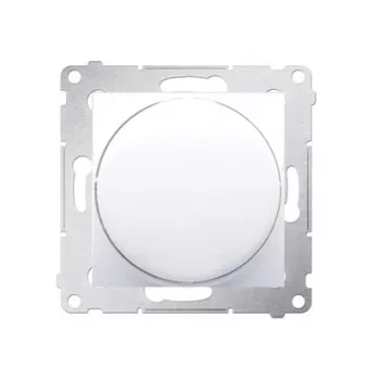 KONTAK-SIMON Simon 54 modul biely LED stmievač, tlačidlový a otočný regulátor, 1-pólový, 2-250W, skrutkové svorky, 230V