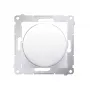 KONTAK-SIMON Simon 54 modul biely LED stmievač, tlačidlový a otočný regulátor, 1-pólový, 2-250W, skrutkové svorky, 230V