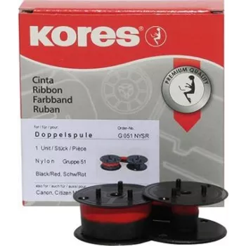 Kores G051NYSR veľkosť 51 nylonová páska do počítača, čierna/červená, 13 mm x 4 m