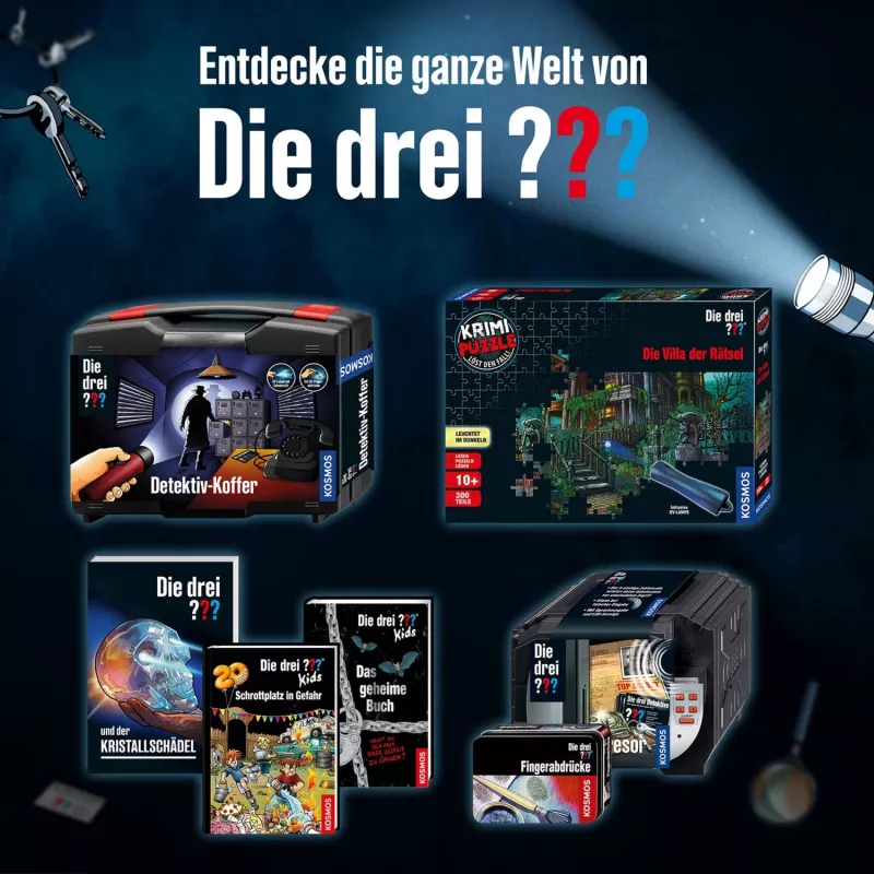 KOSMOS Die drei ??? Geheimversteck detektívna sada v kovovej krabici