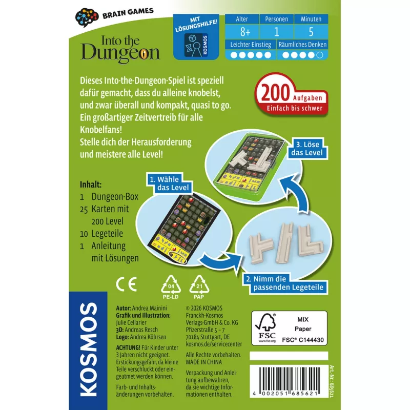 Kosmos Into the Dungeon Brain Games logická puzzle hra