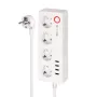 Kruger&Matz Connect P6 inteligentný predlžovací kábel so 4 zásuvkami Schuko a 4 USB portmi, Tuya Wi-Fi, biely