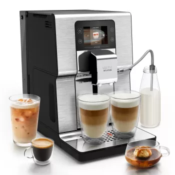KRUPS EA879E Intuition Experience Hot&Cold plne automatický kávovar strieborný