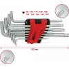KS TOOLS 151.4880 dlhý set TORX L-kľúčov, 10-dielny, chróm-vanádium, veľkosti T9-T50