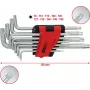 KS TOOLS 151.4880 dlhý set TORX L-kľúčov, 10-dielny, chróm-vanádium, veľkosti T9-T50
