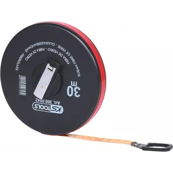 KS TOOLS 300.0042 30m sklolaminátový zvinovací meter s uzavretým puzdrom a kľukou