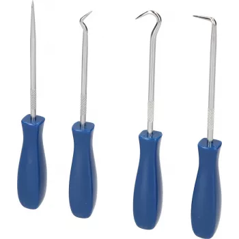 KS TOOLS 4-dielna sada pichákov a hákov s chróm-vanádiovými hrotmi a ergonomickými 2-komponentovými rukoväťami BT542020