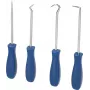 KS TOOLS 4-dielna sada pichákov a hákov s chróm-vanádiovými hrotmi a ergonomickými 2-komponentovými rukoväťami BT542020