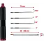 KS TOOLS 6-dielna sada magnetických a hákových nástrojov, flexibilné a pevné magnetické tyče, 4 profily hákov, ergonomické rukoväte 550.1080