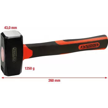 KS TOOLS kladivo s fiberglassovou rukoväťou, 1250 g (142.5126)