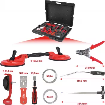 KS TOOLS MASTER súprava náradia na montáž a demontáž čelného skla, 13-dielna (140.1065)