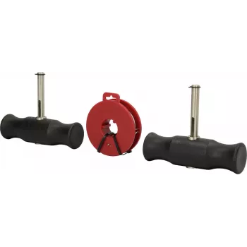 KS Tools sada rukovätí sťahováka drôtu, 3-dielna, flexibilné pružinové oceľové hriadele, ergonomické 2-komponentové rukoväte, 160/180/200 mm, BT681150