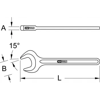 KS TOOLS Jednoduchý nárazový očkový kľúč, 40 mm (517.0540)