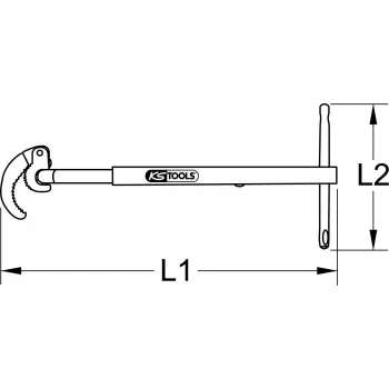 KS TOOLS teleskopický kľúč na sifón, Ø 32-63mm (126.2000)