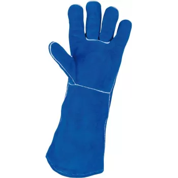 KS TOOLS zváračské kožené rukavice dlhé, XL (985.7040)