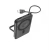 KSIX magnetická power banka 10000 mAh, 22,5W pre iPhone a Apple Watch, sivá