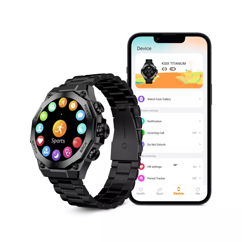 KSIX Smartwatch TITANIUM, čierne