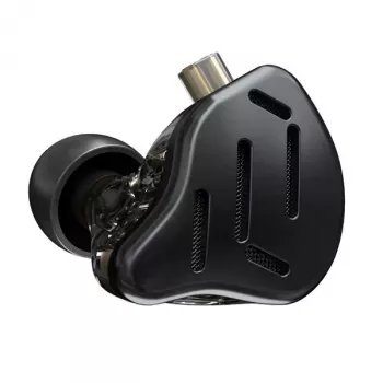 KZ ZAX NO MIC In-Ear slúchadlá s 1 dynamickým + 7 balanced armature meničmi, 10mm dynamický menič, 24Ω impedancia, 113dB citlivosť, odnímateľný 2-Pin kábel, čierne