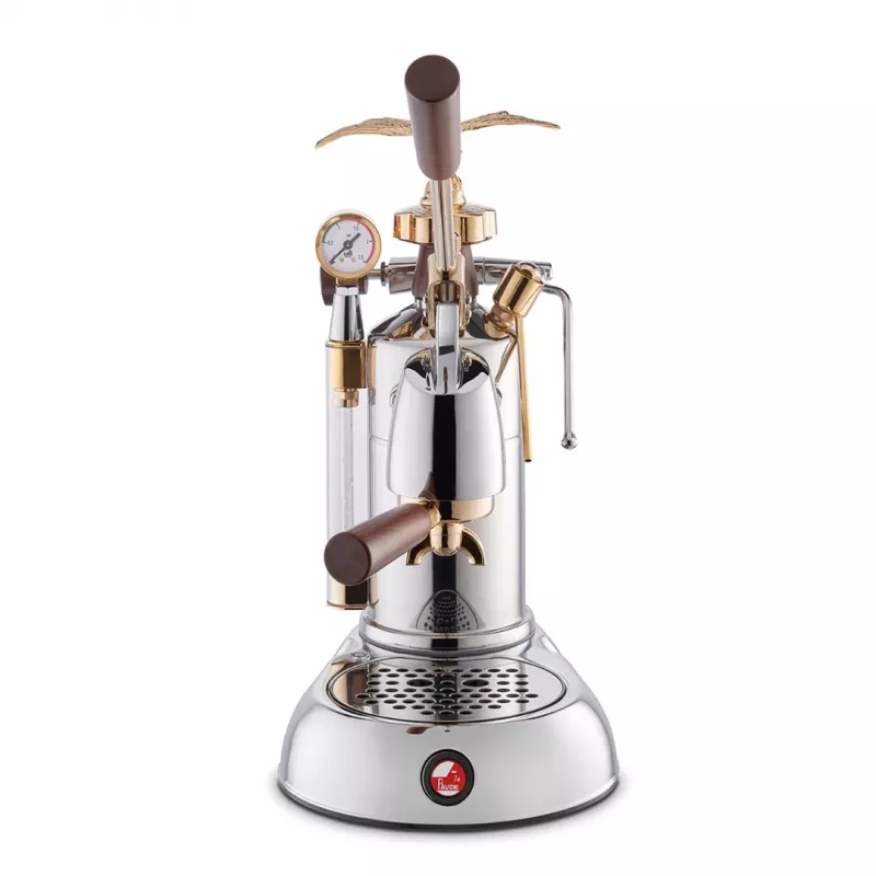 La Pavoni LPLEXP01EU manuálny pákový espreso kávovar Expo 2015 zlato-chróm, 1,6 L, 950 W