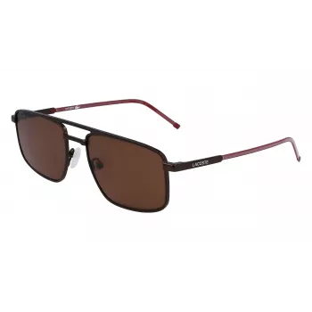 Lacoste L255S-5619201 pánske obdĺžnikové slnečné okuliare - havanna/korytnačinový rám, zelené šošovky, 56/19/145 mm