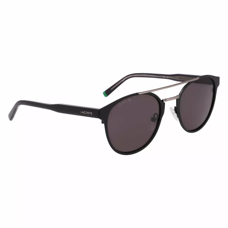 Lacoste L263S-2 pánske obdĺžnikové slnečné okuliare - čierny rám, sivé sklá, 53mm