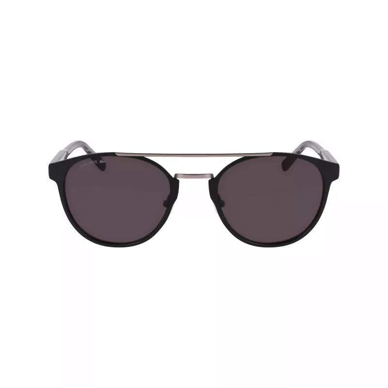 Lacoste L263S-2 pánske obdĺžnikové slnečné okuliare - čierny rám, sivé sklá, 53mm