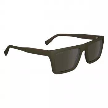 Lacoste L6009S-275 pánske obdĺžnikové slnečné okuliare - havannový acetátový rám, hnedé polykarbonátové sklá, UV400 ochrana