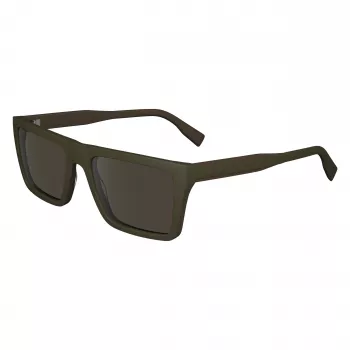 Lacoste L6009S-275 pánske obdĺžnikové slnečné okuliare - havannový acetátový rám, hnedé polykarbonátové sklá, UV400 ochrana