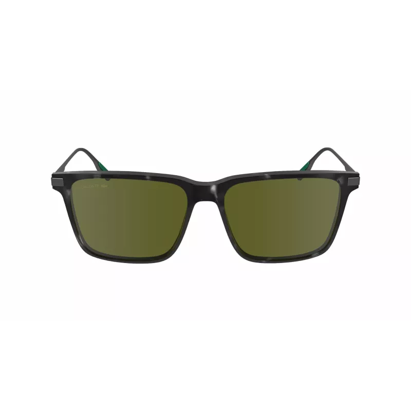 Lacoste L6017S5517240 hranaté havana slnečné okuliare pre pánov - hnedé šošovky 55/17/145 mm