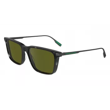 Lacoste L6017S5517240 hranaté havana slnečné okuliare pre pánov - hnedé šošovky 55/17/145 mm