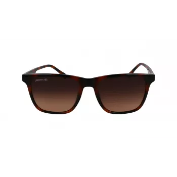 Lacoste L6041S-214 pánske obdĺžnikové slnečné okuliare Havana acetátový rám hnedé polykarbonátové šošovky 54 mm