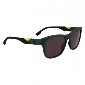 Lacoste L6043S-301 pánske obdĺžnikové slnečné okuliare - zelený rám, sivé sklá, 56/18/145 mm