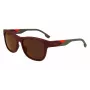 LACOSTE L6043S-601 pánske obdĺžnikové slnečné okuliare - čierny rám sivé šošovky 56/18/145 mm