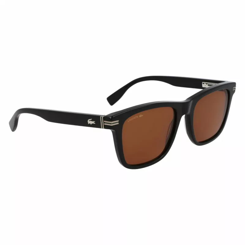 Lacoste L6045S-1 pánske slnečné okuliare, čierny acetátový rám, sivé polykarbonátové sklá, 54/19/145 mm