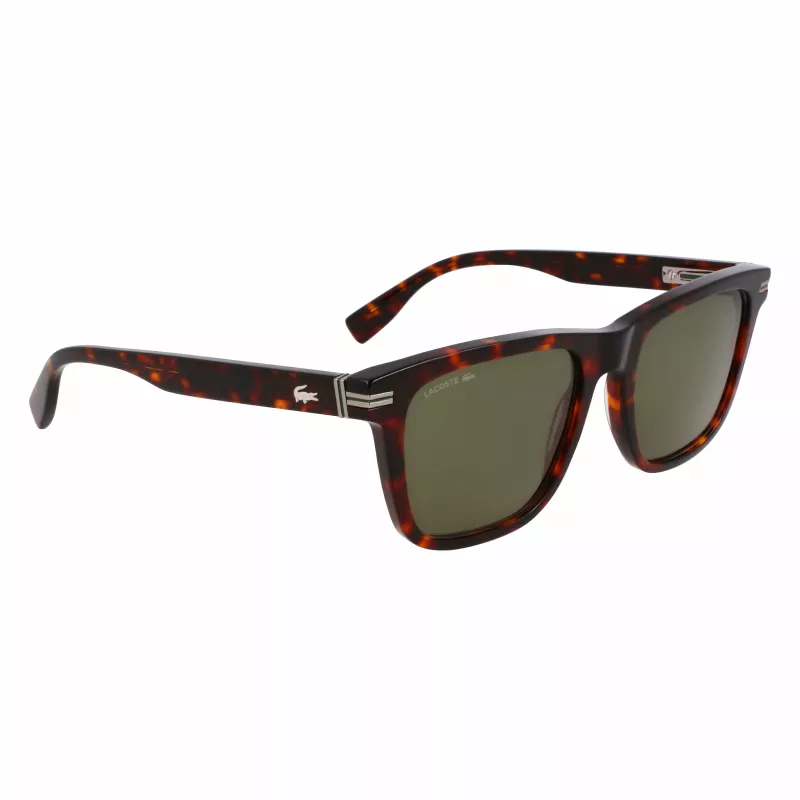 Lacoste L6045S-230 pánske obdĺžnikové slnečné okuliare Havana hnedé 54mm