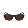 Lacoste L6048S-035 slnečné okuliare pánske hranatý acetátový rám tmavosivé sklá sivá 51 mm