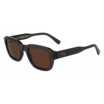 Lacoste L6048S-035 slnečné okuliare pánske hranatý acetátový rám tmavosivé sklá sivá 51 mm