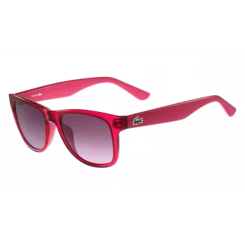 Lacoste L734S unisex obdĺžnikové slnečné okuliare - čierny rám sivé sklá 52/18/140 mm