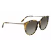 Lacoste L928S-214 dámske slnečné okuliare Havana hnedé gradient 56 mm