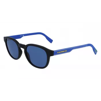 LACOSTE L968SX-002 unisex slnečné okuliare čierny rám sivé sklá 51 mm