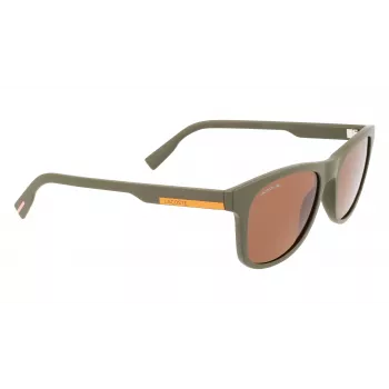 LACOSTE L969S-5420317 unisex obdĺžnikové slnečné okuliare - čierny rám sivé šošovky 54/20/145 mm