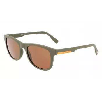 LACOSTE L969S-5420317 unisex obdĺžnikové slnečné okuliare - čierny rám sivé šošovky 54/20/145 mm
