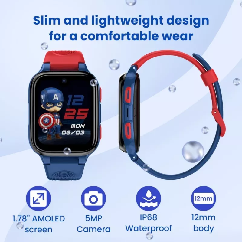 LAGENIO AI Kids Watch K9 4G modré