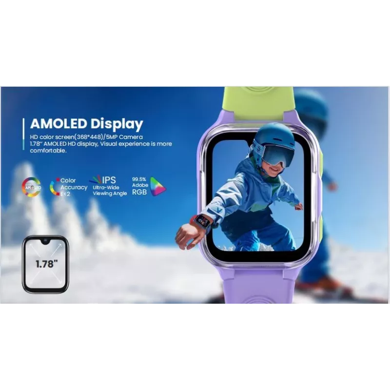 LAGENIO AI Kids Watch K9 4G fialové