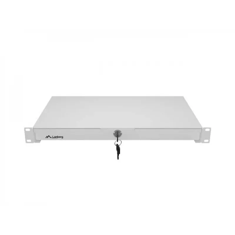LANBERG 1U 19 inch výsuvný zásuvka 270 mm hĺbka sivá (nosnosť 30 kg)