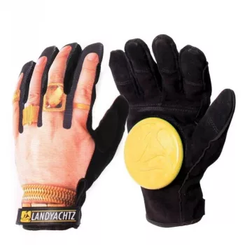 Landyachtz Slide Gloves S - Black - zjazdové longboardové rukavice s UHMW-PE pucks