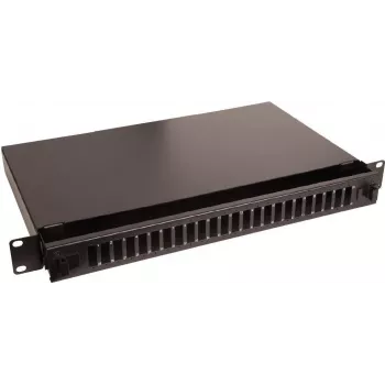 Lanview LVO231552 19 palcov 1U 24-portový optický patch panel pre SC Duplex/LC Quad, rack montáž, čierny